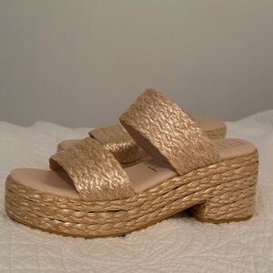 Woven rope platform sandals Brand new, never worn. Size 10